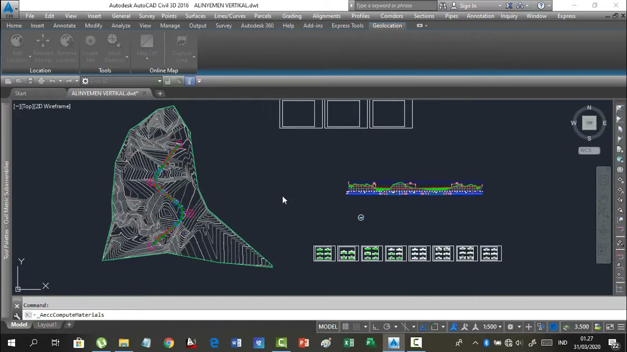 TUTORIAL MEMBUAT CROSS SECTION DAN MENGHITUNG VOLUME MATERIAL // CIVIL ...