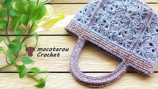 Crochet motif tote bag