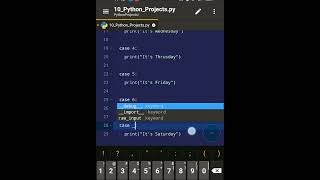 How to use switch-case(or match-case) in python || #PythonProjects 10 || #codeinmobile #python