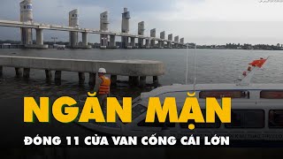 Đóng 11 cửa van cống Cái Lớn ở Kiên Giang để ngăn mặn