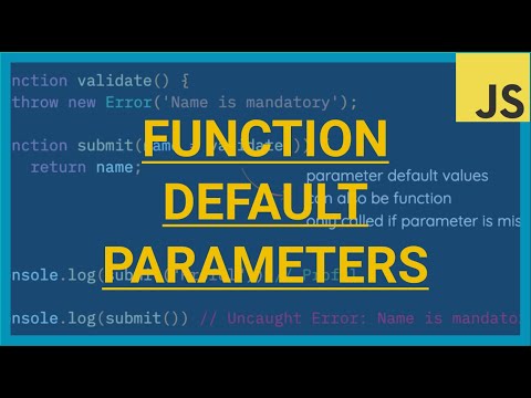 JavaScript Function Default Parameters - YouTube