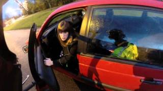 Biker helps stranded motorist