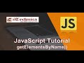 19. JavaScript Tutorial | getElementsByName() Method with example