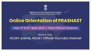 Live Streaming  :  Online Orientation of PRASHAST