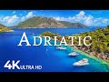 FLYING OVER ADRIATIC (4K UHD) - Soothing Music Along With Beautiful Nature Video - 4K Video Ultra HD