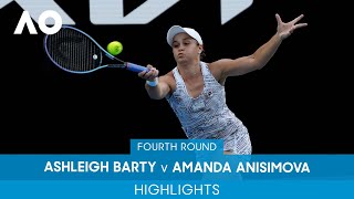 Ashleigh Barty v Amanda Anisimova Highlights (4R) | Australian Open 2022