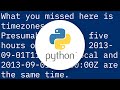 Convert datetime to Unix timestamp and convert it back in python