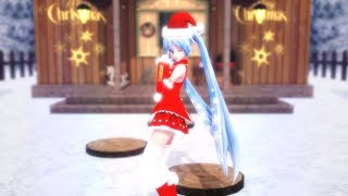 【MMD】『僕らの街に愛が降る夜だ』by コロン式 改変 雪ミク サンタ服【4K 60fps】