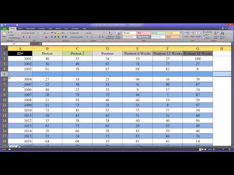 Alternating Row and Column Colors and Other Formatting Options in Excel