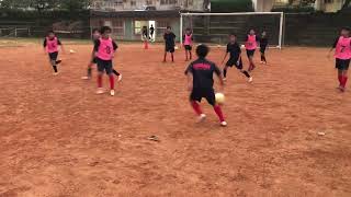 ２０２４年１０月１７日の具志川中学校サッカー部のトレーニング