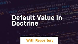 default value in doctrine