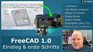 #124 - FreeCAD 1.0 - Einstieg \u0026 erste Schritte