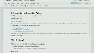 Python-based scientific computing I