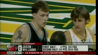 Jason Williams Grizzlies 28pts 6 3PT vs Sonics (2003)