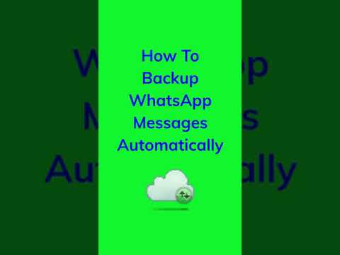 How to automatically backup WhatsApp messages #short