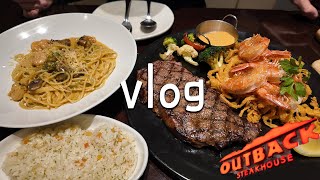 40대 주부의 일상 Vlog~ 아웃백 스테이크하우스 & 백화점 나들이