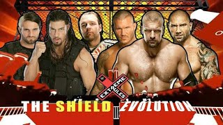 The Shield vs Evolution Triple H Randy Orton Batista and Reigns  rollins Ambrose WhatsApp Status Wwe