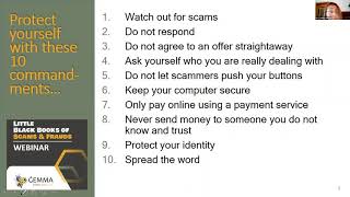 ĠEMMA Webinar - Little Black Books of Scams \u0026 Frauds