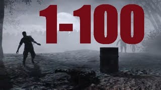 Nacht Der Untoten Rounds 1-100 Full Gameplay - Call of Duty World at War Zombies