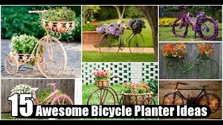 15 Awesome Bicycle Planter Ideas