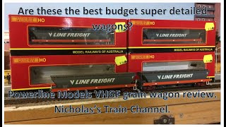 52. Best budget wagons yet? Powerline Models Victorian Railways VHGF grain wagons review. HO scale.