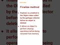 Finalize method (76) #corejava
