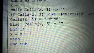 Microsoft VBA While...Wend Statement Using Like & And Operators with Wildcard Characters