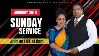 Join our Sunday Service LIVE with Pastor Caleb Joshua and Sister Kezia on January 26th, 2025