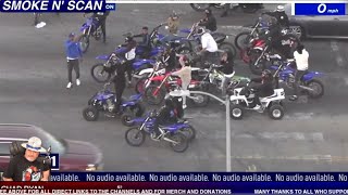 WILD POLICE CHASE OF MOTORCYCLE GROUP WANTED FOR ADW ON A COP SUSPECT 1/16/25 #POLICECHASE #CRIME