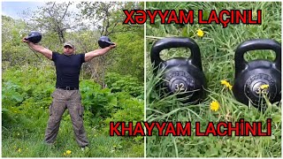 PRESS 106 REPS 32 KG KETTLEBELL FROM KHAYYAM LACHİNLİ (04.06.2017) XƏYYAM LAÇINLI 32 KG GİRLƏ MƏŞQ