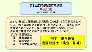 ・事実から考え・学び合う！（第274回）：嚥下障害のある患者の食事と専門家：第112回看護師国家試験、午後問題045問