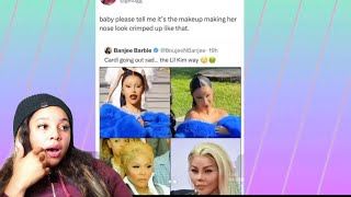 Cardi B Gets DRAGGED For Too Much Plastic Surgery, Fans say she's turning into L