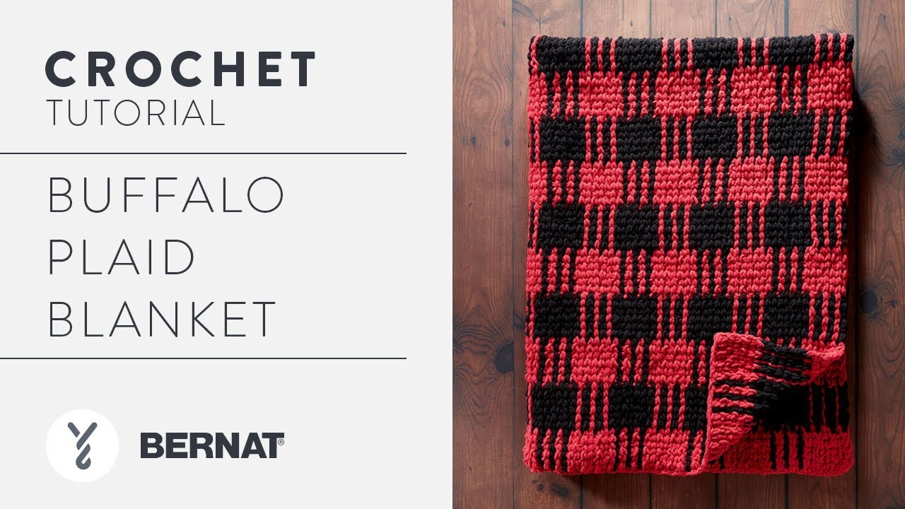 Crochet A Blanket: Buffalo Plaid Blanket - YouTube