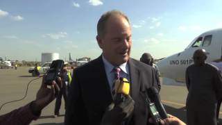 UNMISS SRSG David Shearer arrives in Juba