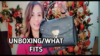 LOUIS VUITTON GEORGES BB/BLACK EMPREINTE/UNBOXING/WHAT FITS