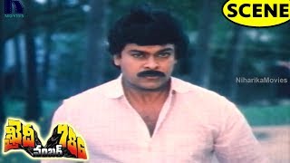 Chiranjeevi Slaps Bhanupriya \u0026 Thrashed Car - Best Revenge Scene || Khaidi No.786 Movie Scenes