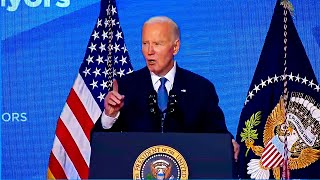 President Biden SPEAKS OUT at U.S. Mayors Conference | Jan. 17, 2025.