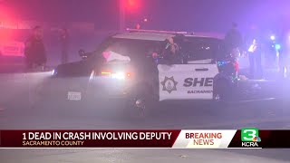 1 dead, 4 hospitalized after crash involving Sacramento County deputy, CHP officials say