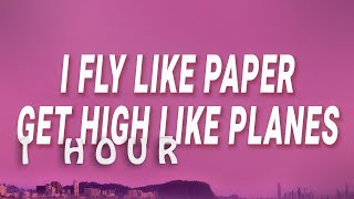 M.I.A. - I fly like paper get high like planes (Paper Planes) (Lyrics) | 1 hour