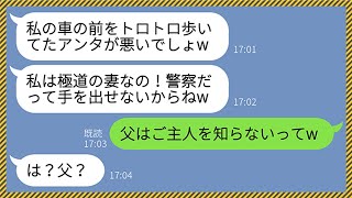 【LINE】息子の入学式の帰り道に私を車で轢いた自称”極道の妻”のママ友「邪魔だったからw」→本物のヤクザを呼んでビビらせてやった結果www