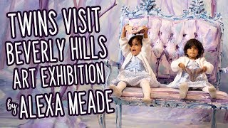 Twins visit Immersed in Wonderland | Alexa Meade Exhibition | Beverly Hills