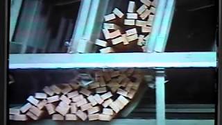 Typical Finnish lumber sorting, trimming, stacking line