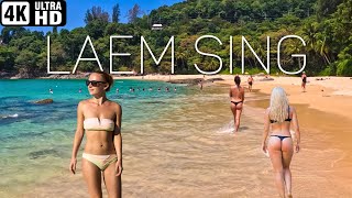 4K  LAEM SINGH WALK. MOST BEAUTIFUL BEACH IN PHUKET.How to get to Laem Sing 🌴  THAILAND 2023 🌴 [sub]