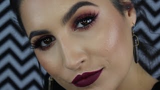Berry Fall Makeup Tutorial 2017 ft. Huda Beauty Palette | Krystal Marie