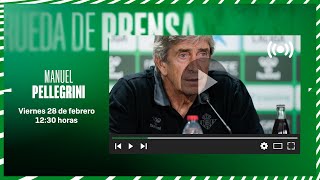 🚨 DIRECTO | Rueda de prensa de Manuel Pellegrini previa al #RealBetisRealMadrid  ⚽💚