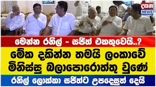 මෙන්න රනිල් - සජිත් එකතුවෙයි.. මොකද්ද මේ වෙන්නේ..?