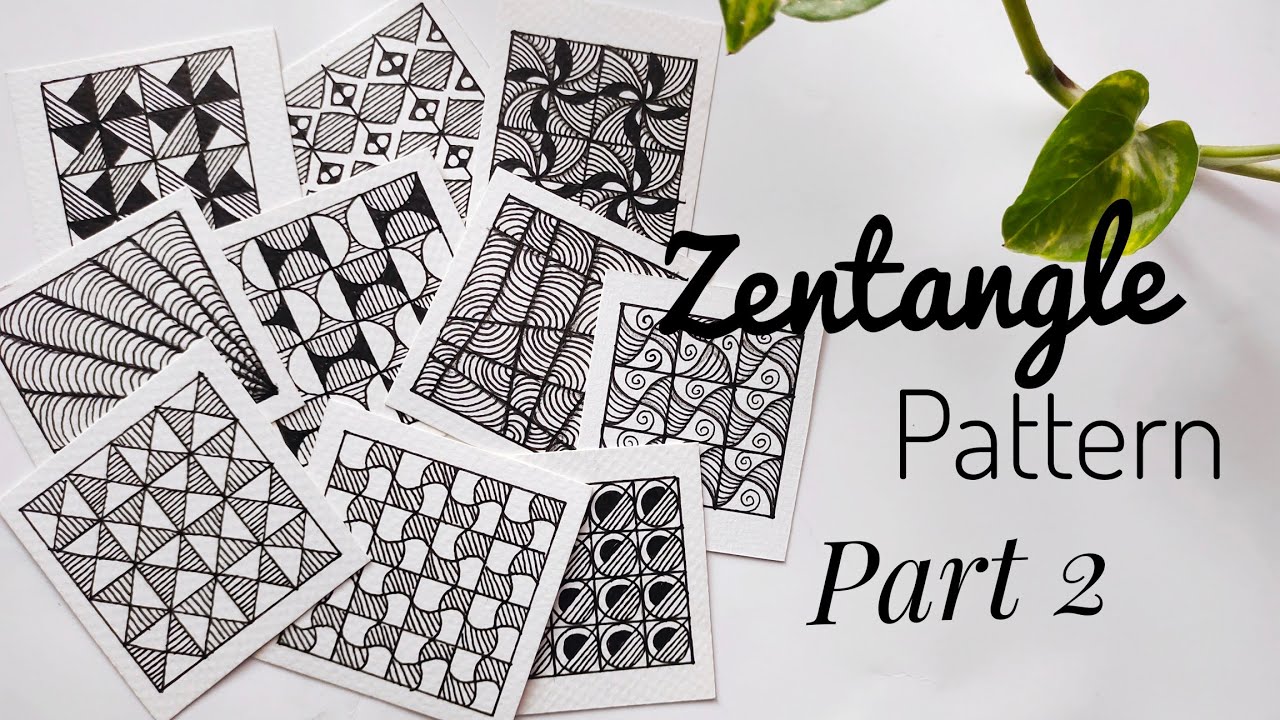 15 Zentangle Pattern Part 2 Tutorial Zentangle Art Step By Step