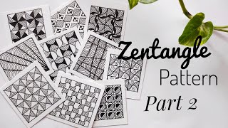 15 zentangle pattern | part 2 | Tutorial | zentangle art | step by step