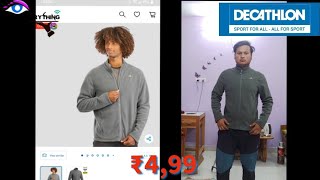 Quechua Man's Hiking Fleece jacket-MH120 // Decathlon trekking and hiking fleece jacket only ₹4,99