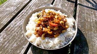 Trangia Sweet n Sour Pork, Solo Camping, Cooking on the Trangia 27.